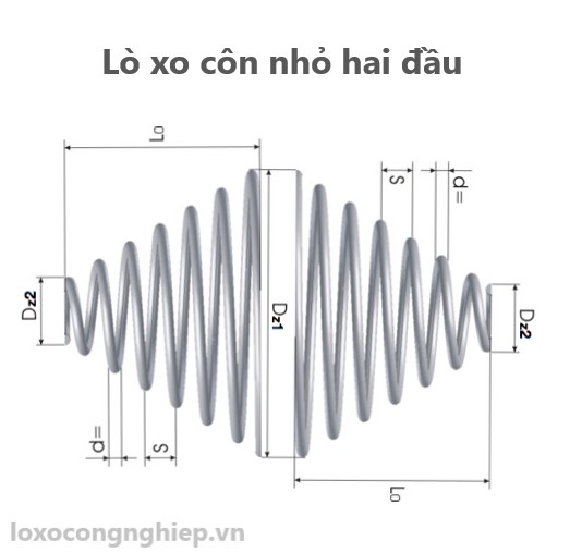 Gia công sản xuất lò xo côn hai đầu